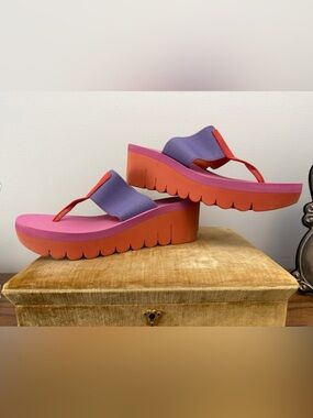 Fly London pink Yomu platform sandal